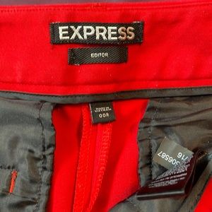 Express Editor dress pant red  size 00